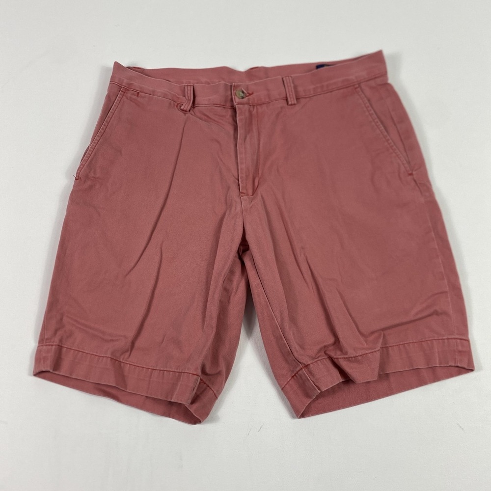 Polo Ralph Lauren Shorts Mens 34 Pink Chino Flat Front Casual Classic Zip Fly